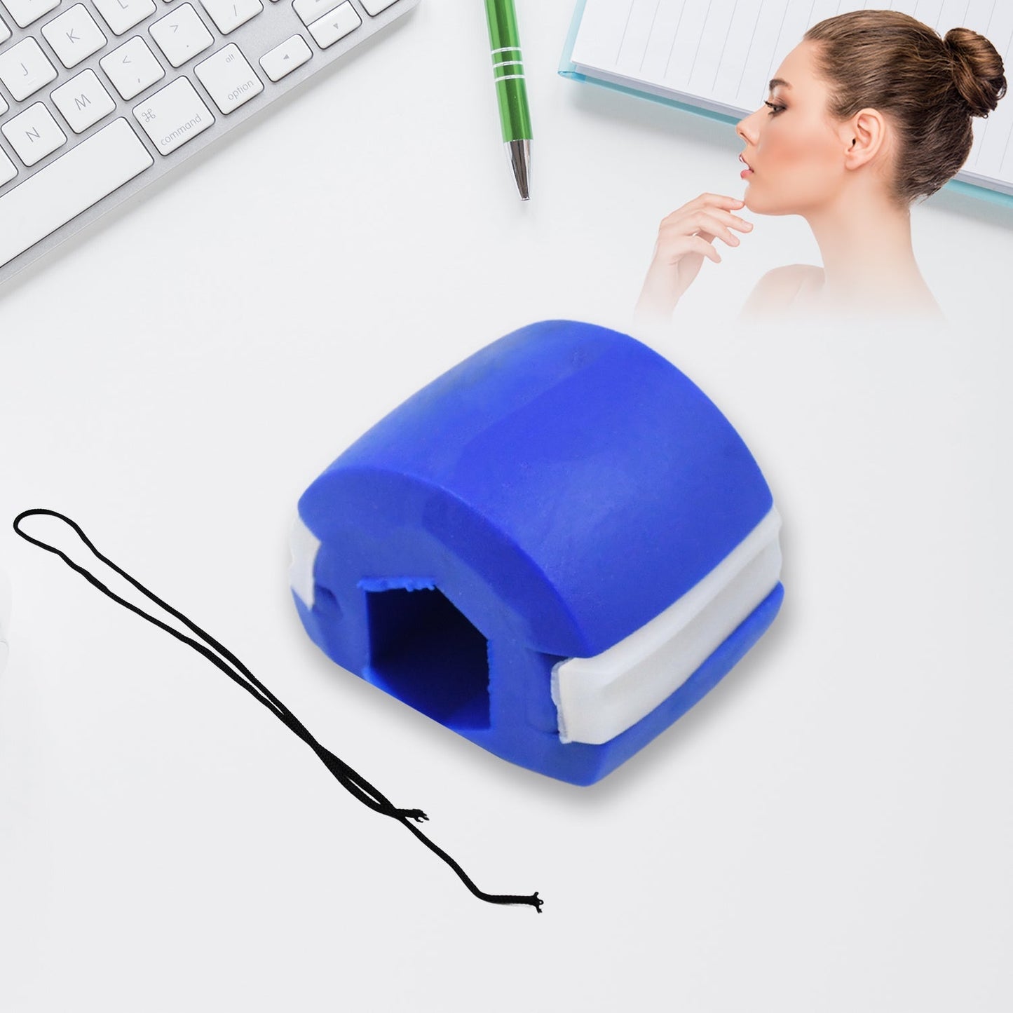 6128 DARK BLUE MOUTH EXERCISER USED TO GAIN SHARP AND CHISELLED EASILY AND FAST. Your Brand