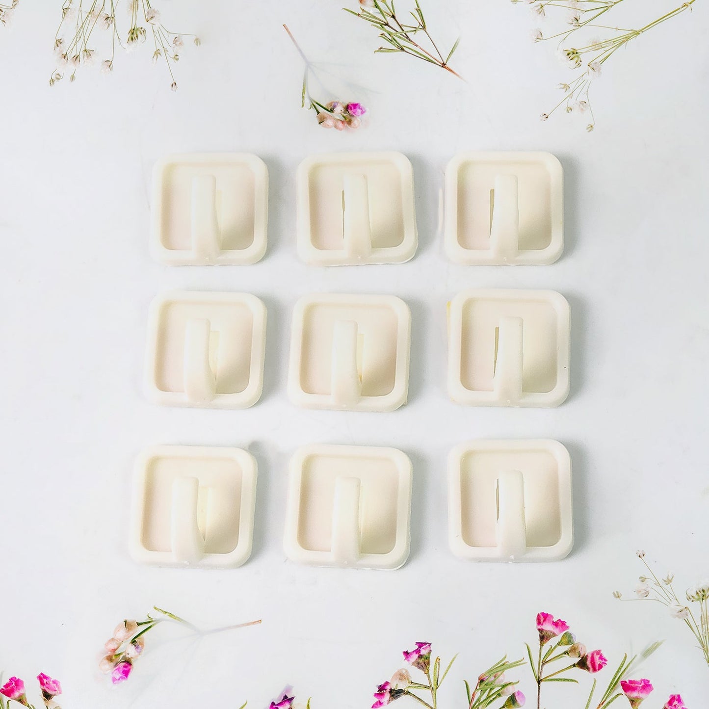 Adhesive Hooks for Wall Hanging Clothes Strong Adhesive Hooks (9 pcs Set) Your Brand