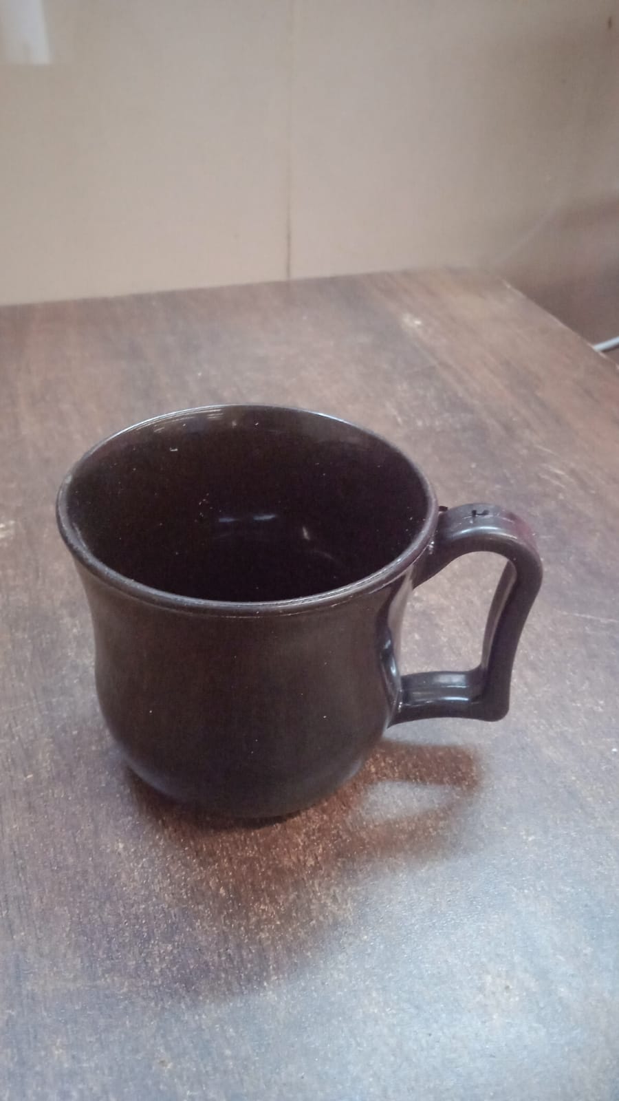 Premium Plastic Coffee / Tea Cups / Mug with Handle(1 Pc / Loose / Black) Your Brand