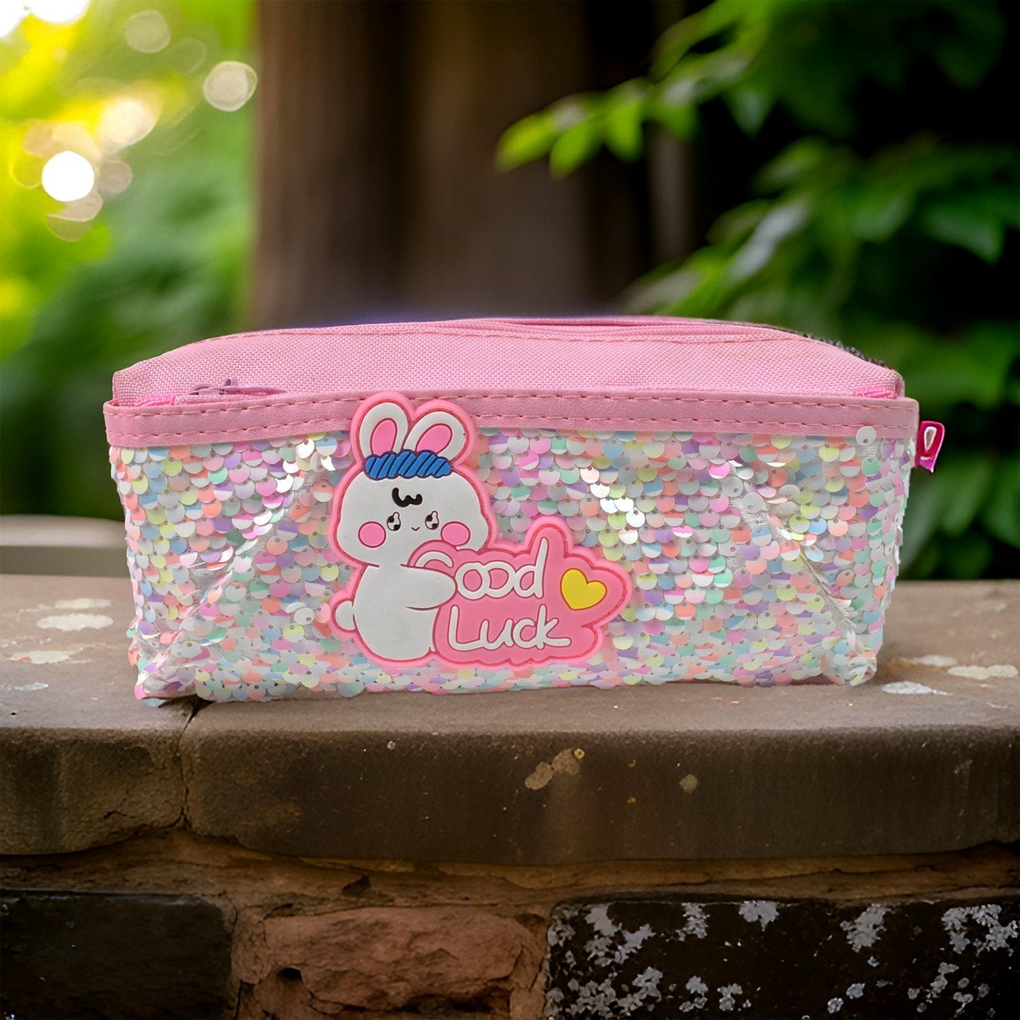 Pencil Pouch With Zipper, Students Pencil Case Large Capacity, Makeup Pouch, Stationery Bag (1 Pc / 2 Compartment) Your Brand