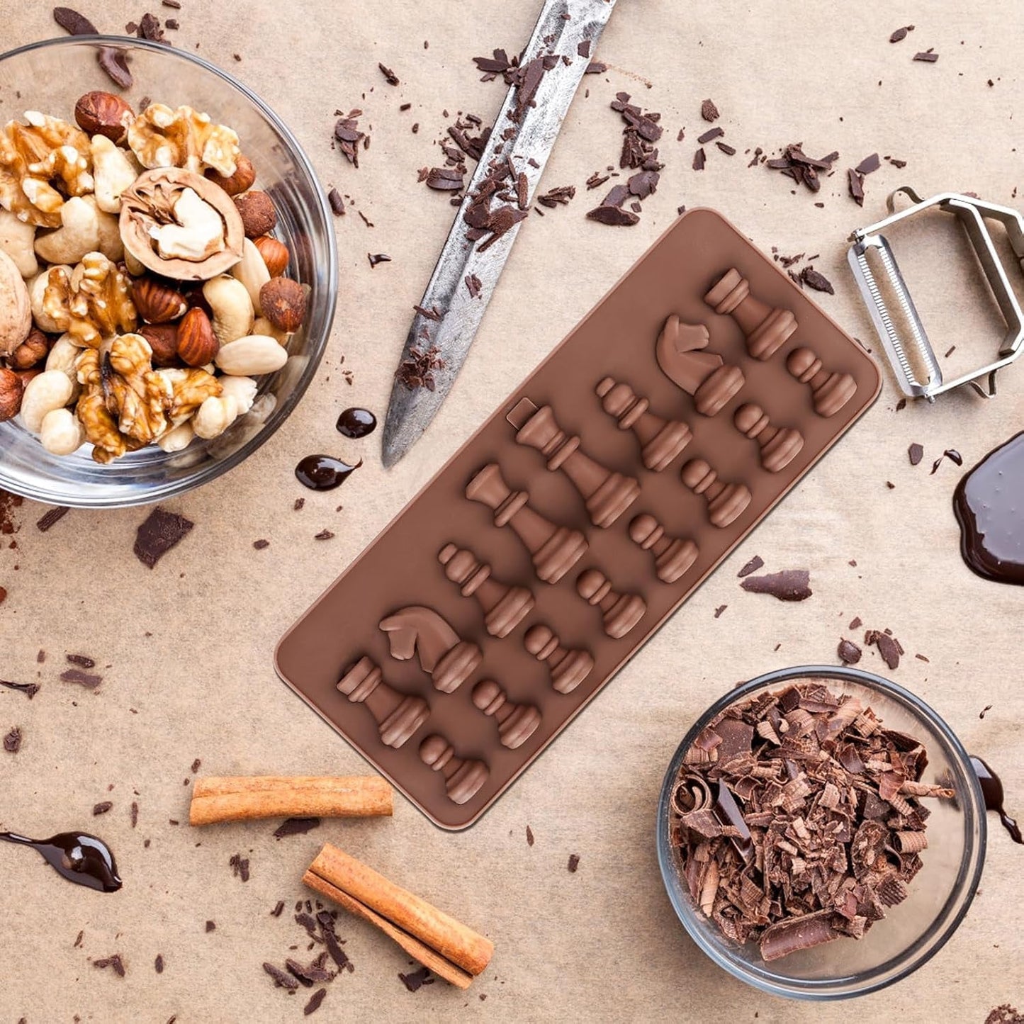 Silicone Chocolate Mould Chess Shape (1 Pc) Your Brand