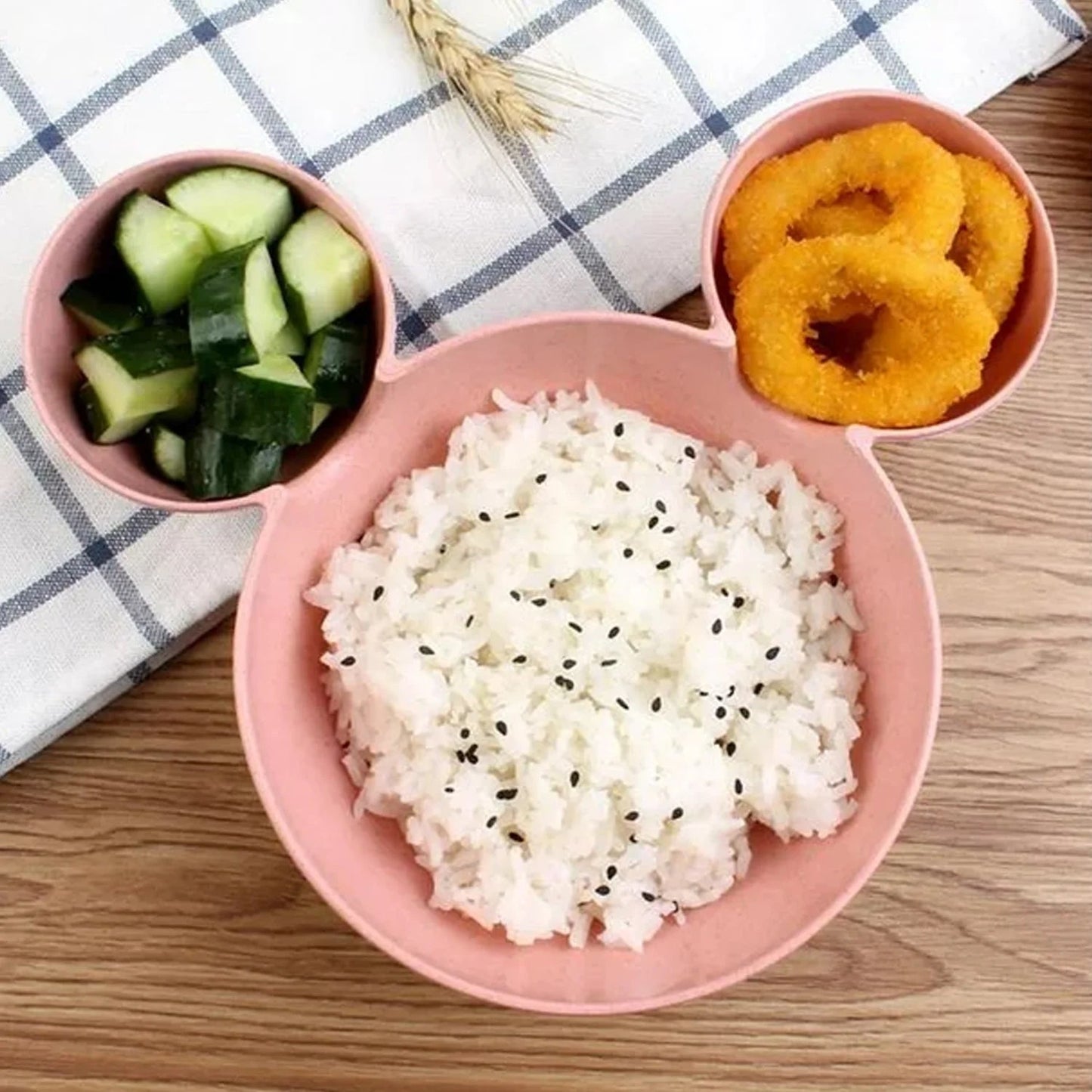 Mickey Mouse Shape Plates for Kids, BPA Free, & Unbreakable Children’s Food Plate, Kids Bowl, Fruit Plate, Baby Cartoon Bowl Plate, Tableware (1 Pc) Your Brand