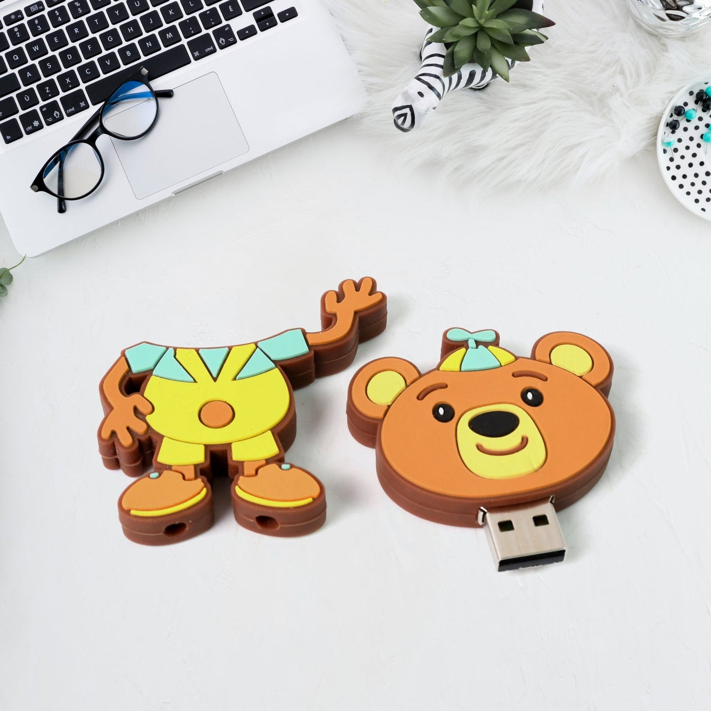 Portable Cartoon Shape Silicone USB Pen drive / Flash disk (15 GB With Baby Rhymes Song / 1 Pc) Your Brand
