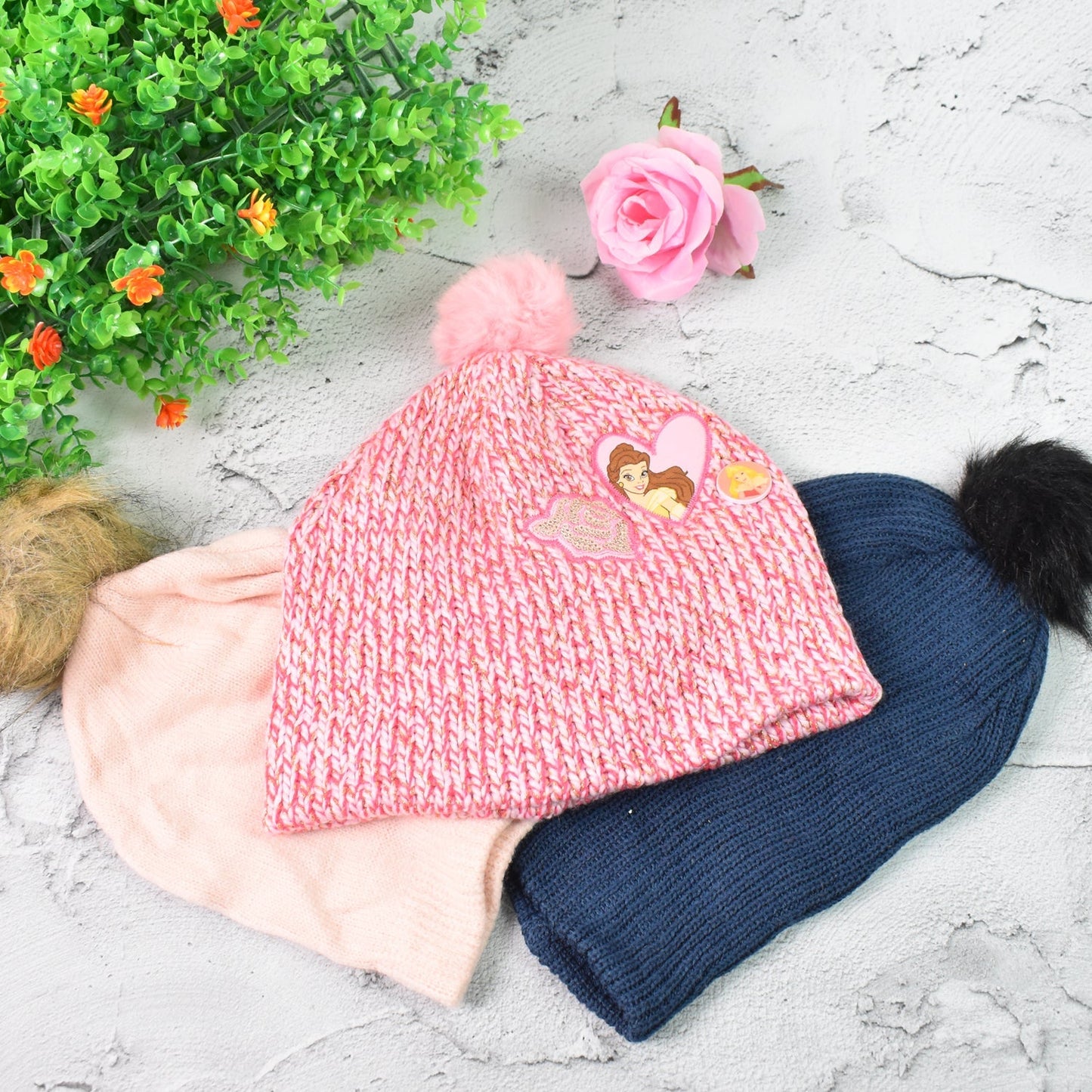 Small Cap for Winter Woolen Knitted Inside Fur Caps (1 Pc / Mix Design & Color) Your Brand