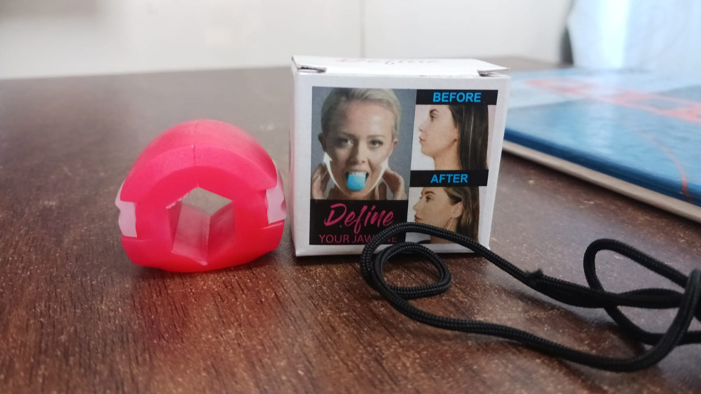 Cn Red Mouth Exerciser Used To Gain Sharp And Chiselled Mouth Easily And Fast. Your Brand