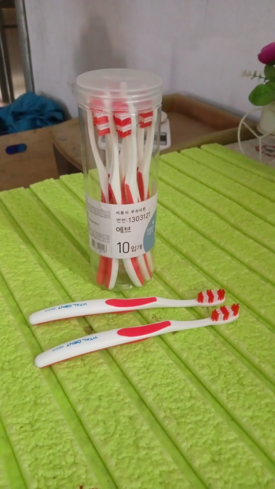 Soft Toothbrush With Plastic Round Box for Men and Women, Kids, Adults Plastic Toothbrush (10 pcs Set) Your Brand