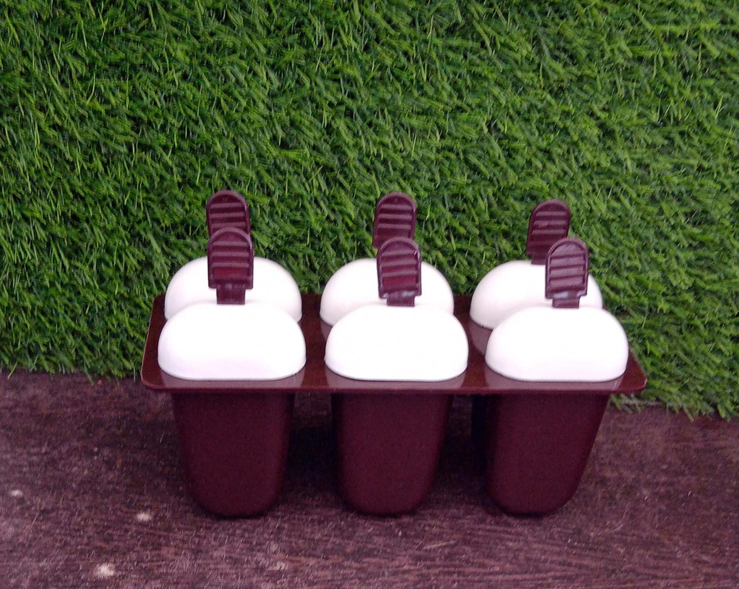 Plastic Ice Candy Maker Kulfi Maker Moulds Set with 6 Cups (Multicolour) Your Brand