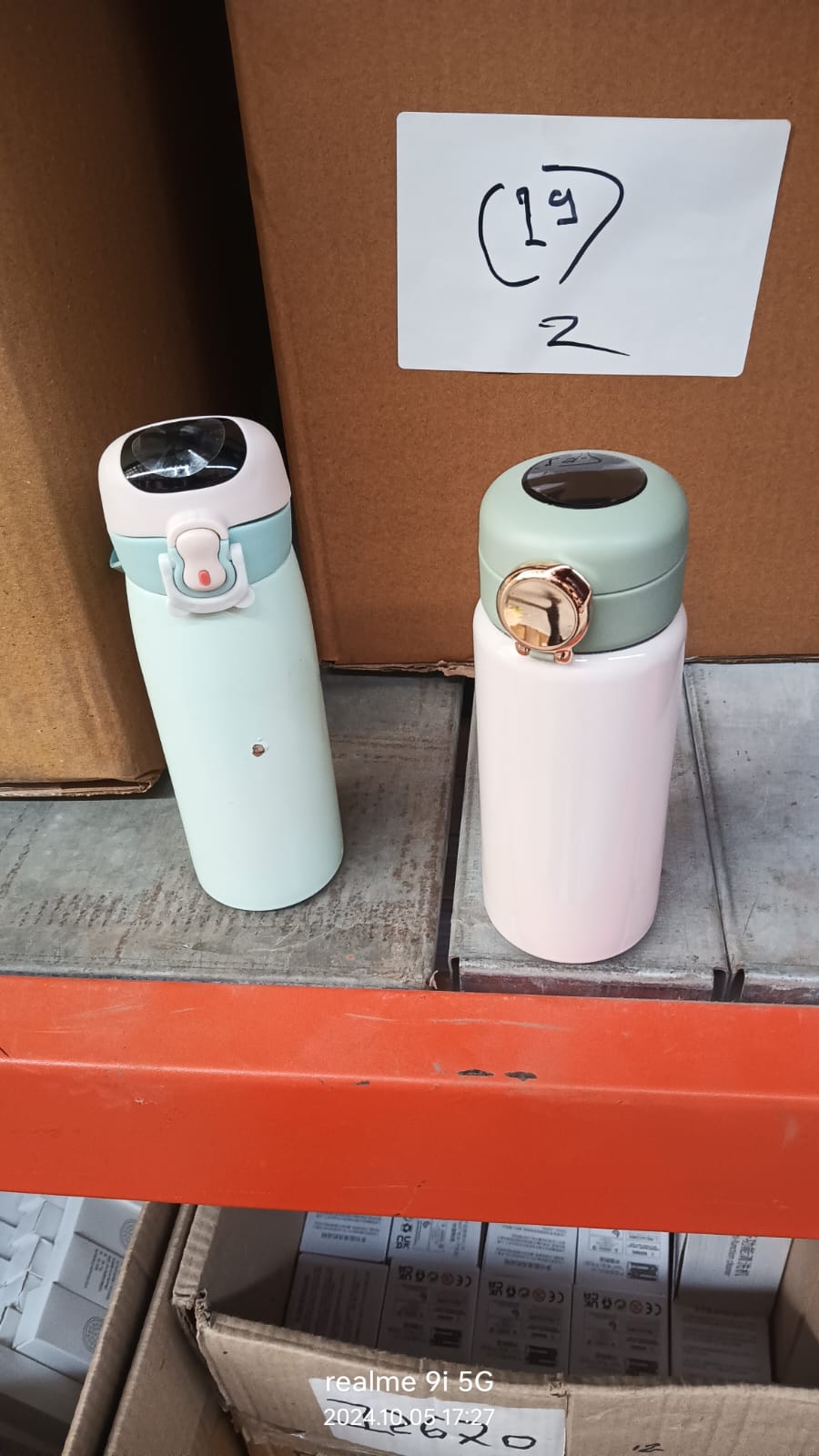 Smart Vacuum Insulated Water Bottle with LED Temperature Display (450 ML Approx / Mix Color & Design) Your Brand