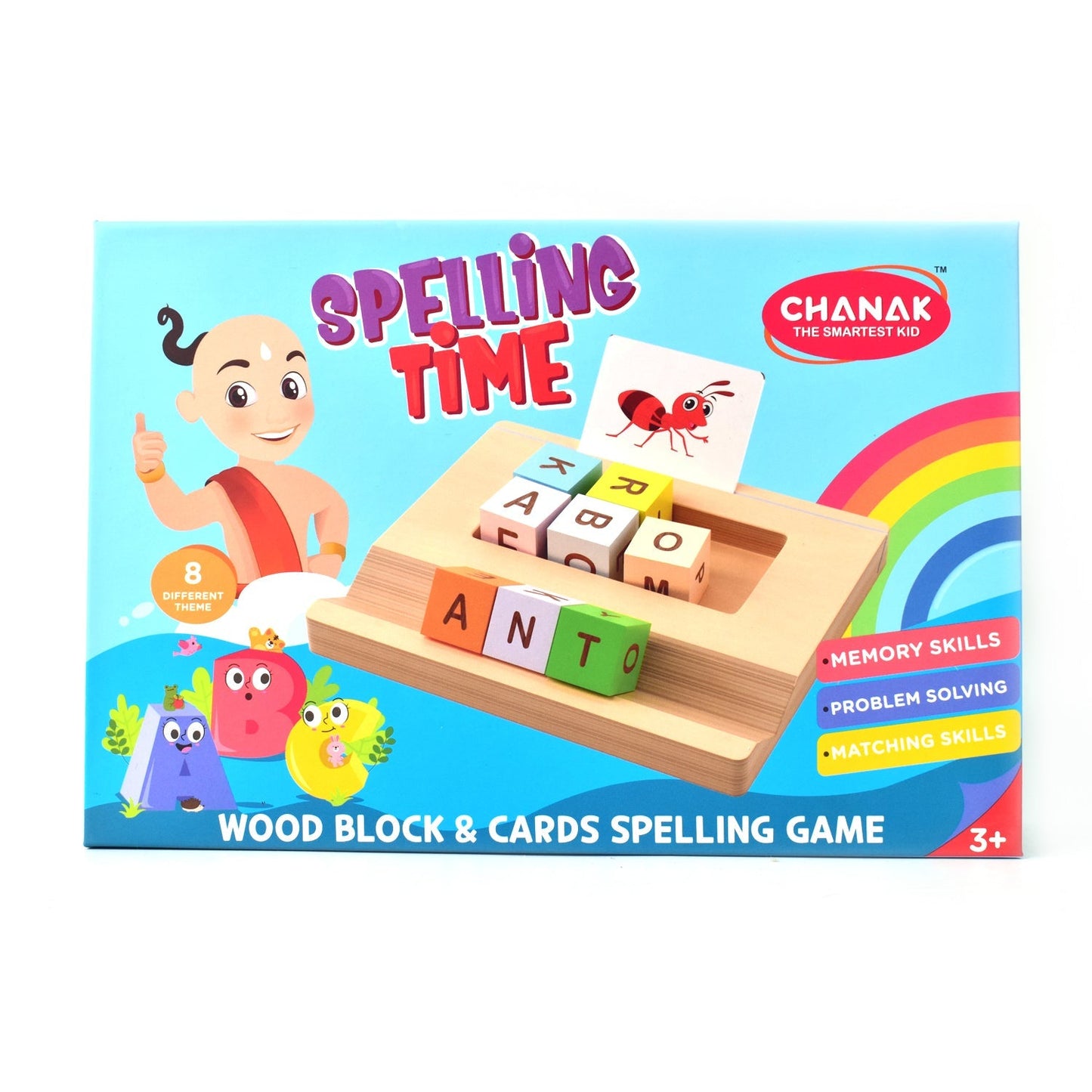 Alphabet Puzzle Spelling & Reading Words (26 Flash Cards & 8 WoodenBlock) Your Brand