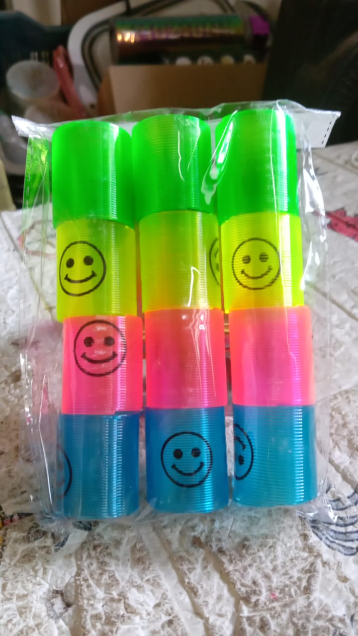Multicolor Magic Smiley Spring, Spring Toys, Slinky, Slinky Spring Toy, Toy for Kids for Birthdays, Compact and Portable Easy to Carry (12 Pcs Set) Your Brand