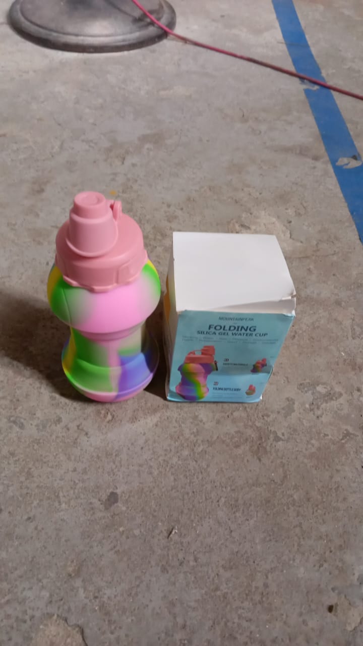 Flexible Collapsible Silicone Sports Water Bottle (260 ML / 20 CM Folding) Your Brand