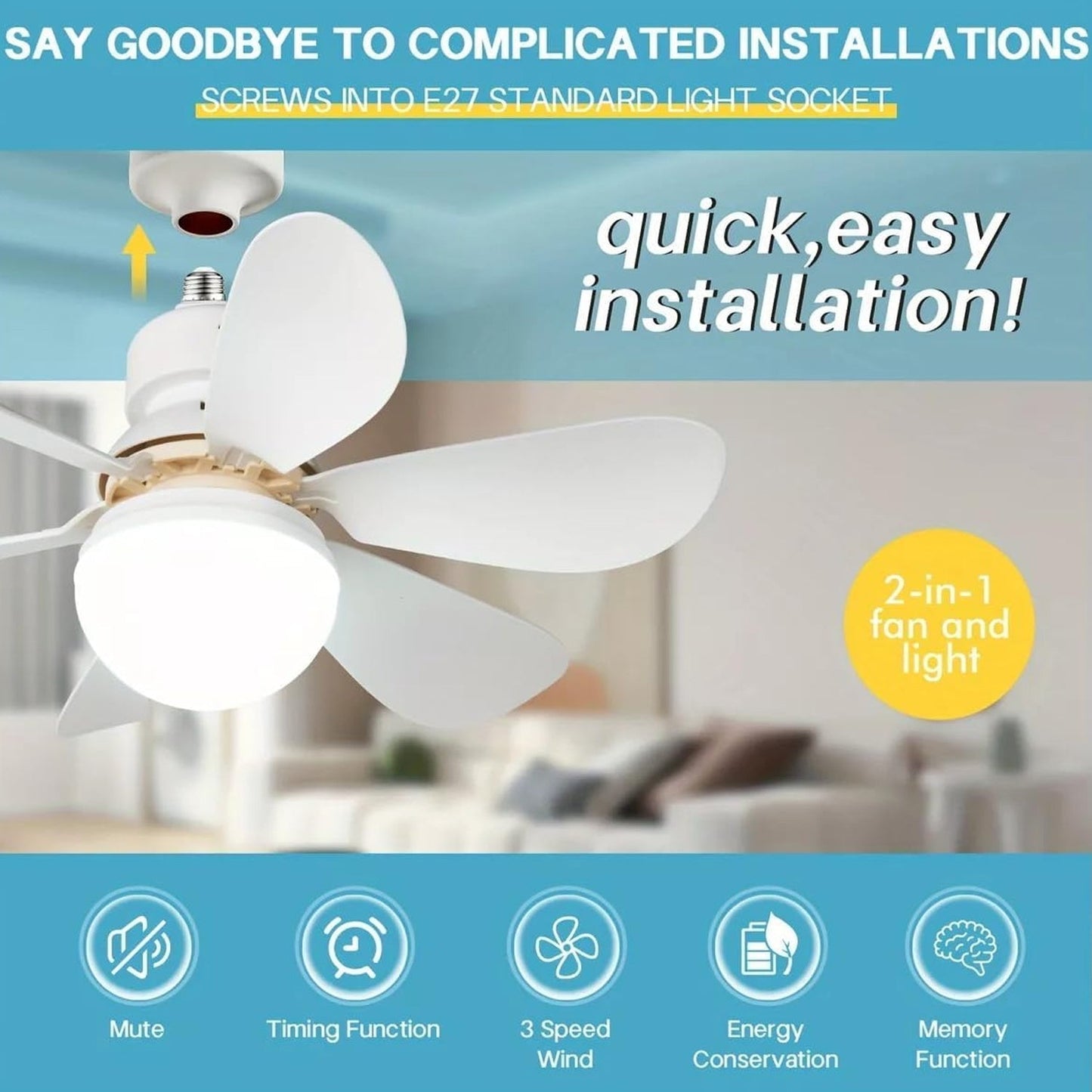 40W LED Ceiling Fan Remote Control Your Brand