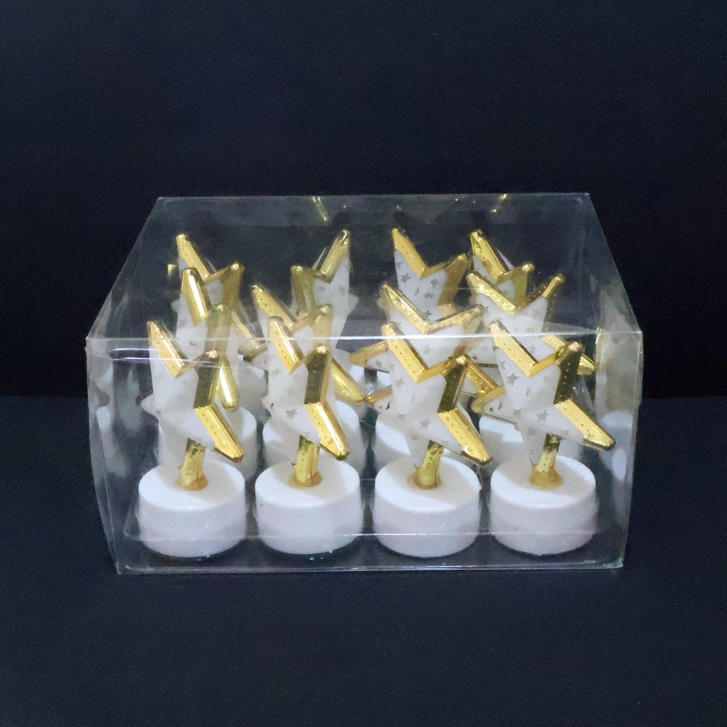 Decorative Star Shaped Flameless LED Candles (12 Pc)