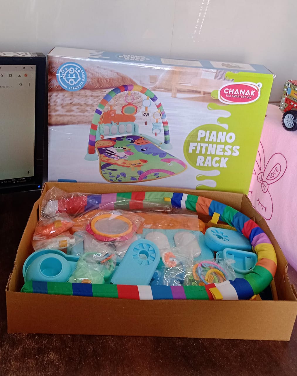 2in1 Baby Kick and Play Piano Gym Mat & Fitness Rack (1 Set) Your Brand