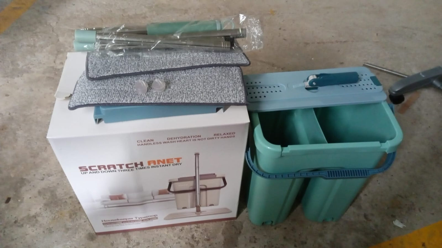 2-in-1 Flat mop and Bucket Set Your Brand