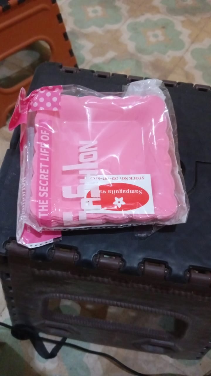 Square Plastic Dinner Plate Snacks / Breakfast, Restaurant Serving Trays Home School Coffee Hotel Kitchen Office (8 Pcs Set) Your Brand