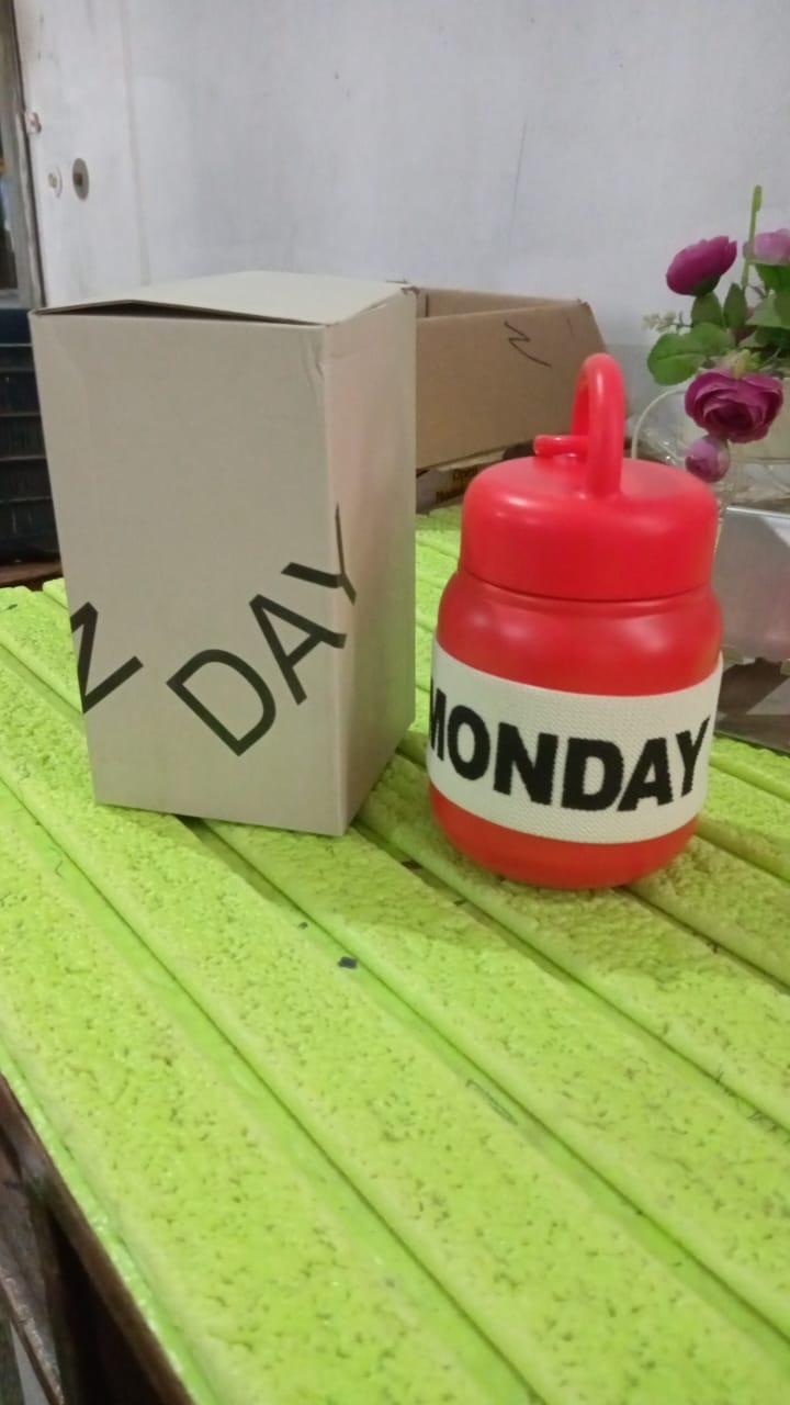 Stainless Steel Mug / Bottle Vacuum Insulated Cup With Handle & Rubber Grip (550 ML) Your Brand