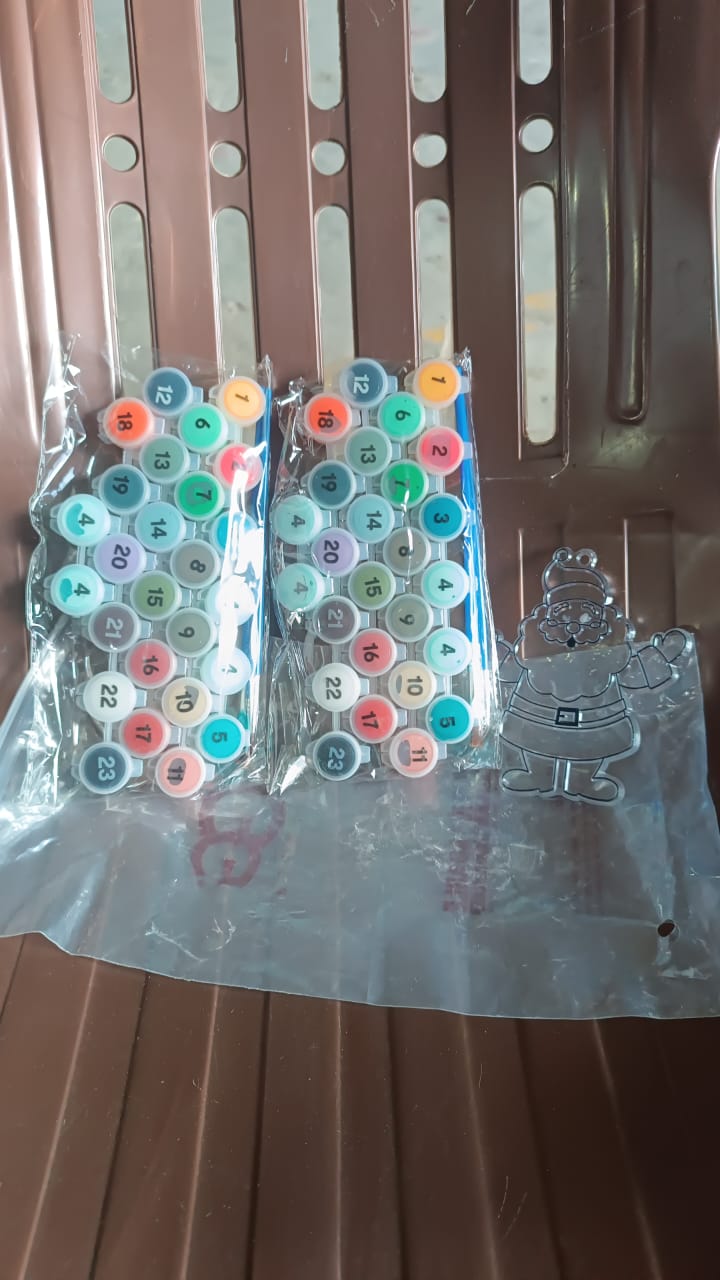 Paint by Number Kits 2 Set 24 Number Color, 6 paint brushes (2 Set) Your Brand