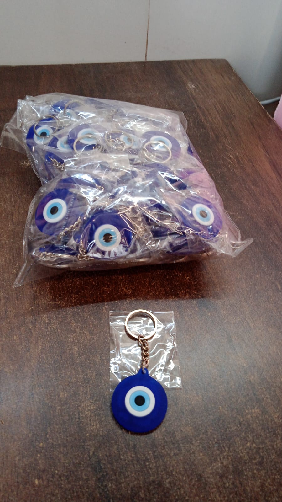Evil Eye Rubber / Silicone Keychain (1 Pc / Blue Color) Your Brand