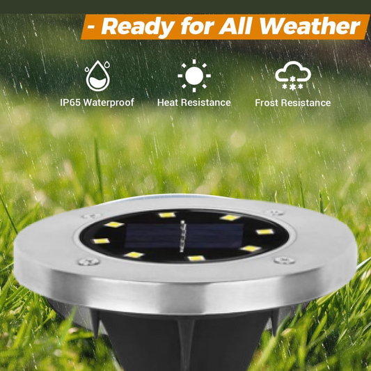 Solar Powered LED Garden Lights (4 Pc)