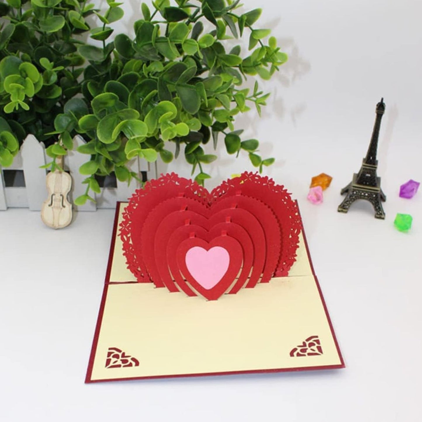 3D Pop-Up Greeting Card (1 Pc): Birthday, Love, Christmas Your Brand