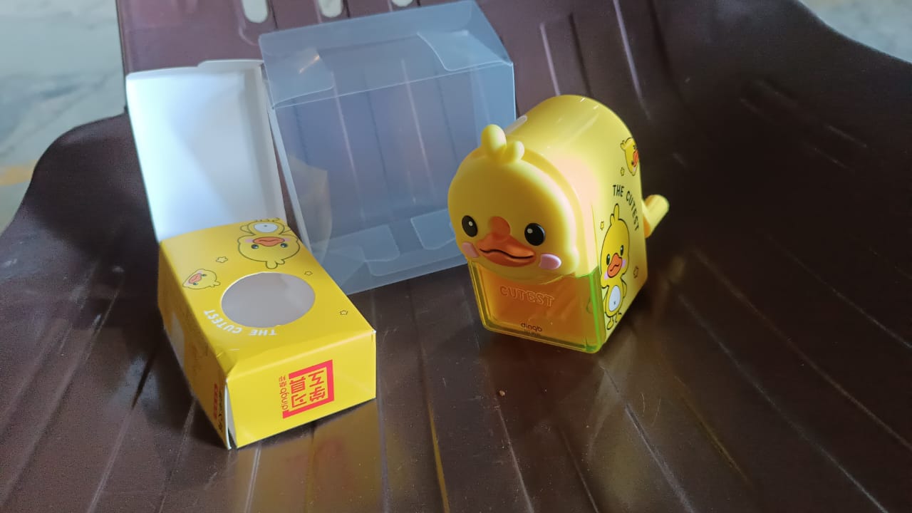 Plastic Cutest Duck Pencil Sharpener (1 Pc) Your Brand