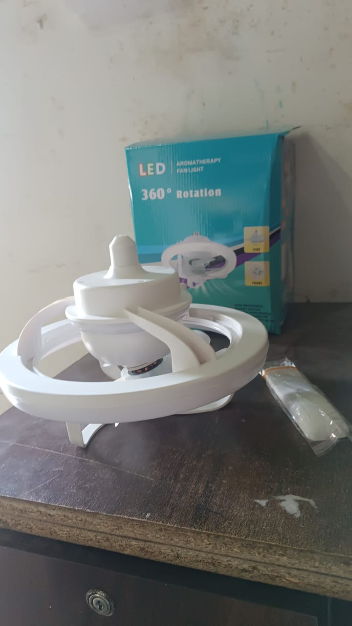 360° Rotation Ceiling Fan Light Smart Fan with Remote Control (1 Pc) Your Brand