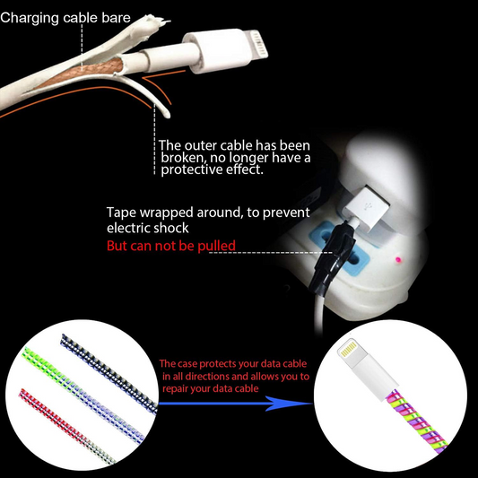 Metallic Cable Protector for Cords & Headphones (Spiral Wrap)