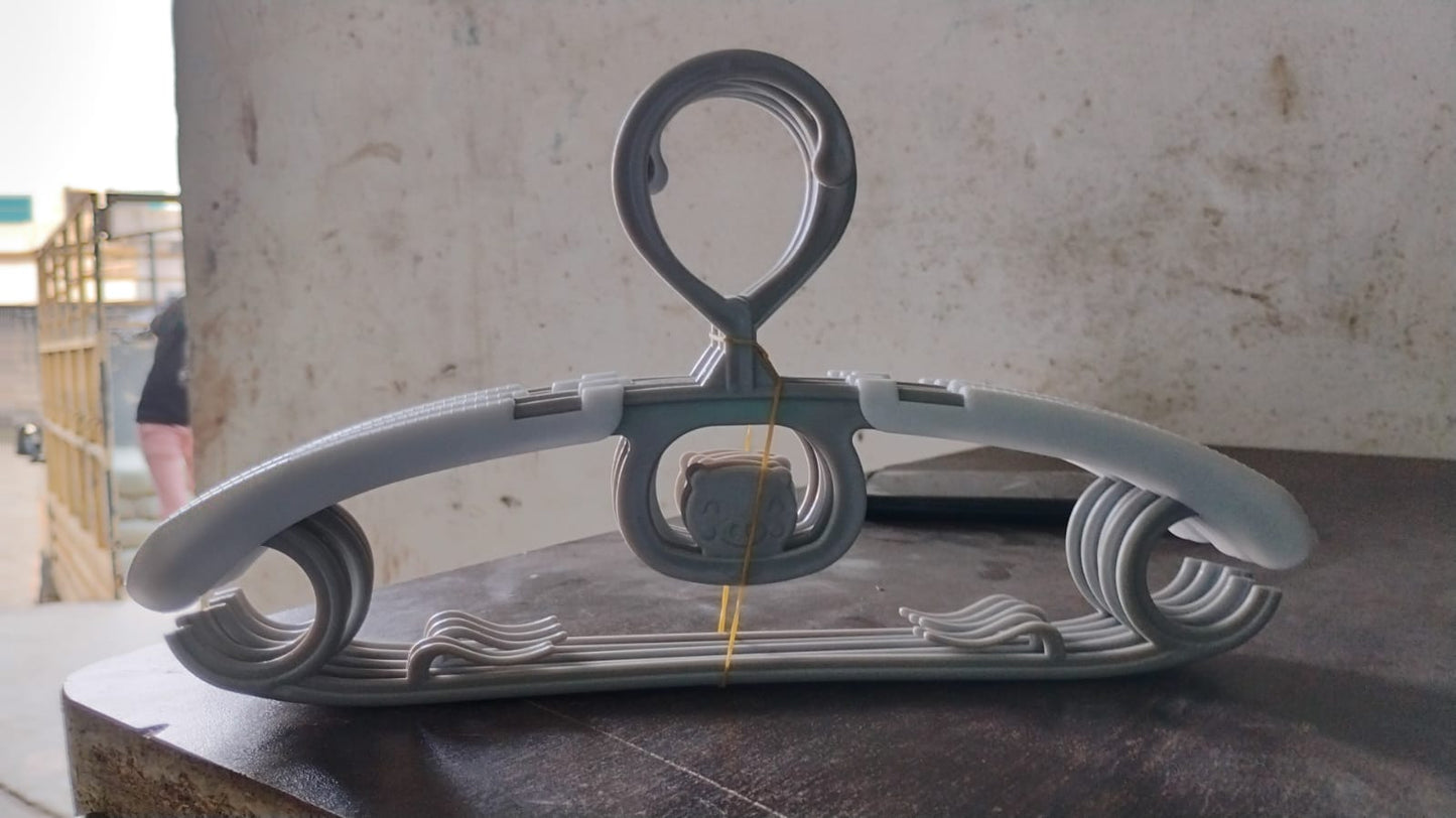 Large Dress Hanger Plastic Adjustable Cloth Hanger (5 pcs Set) Your Brand