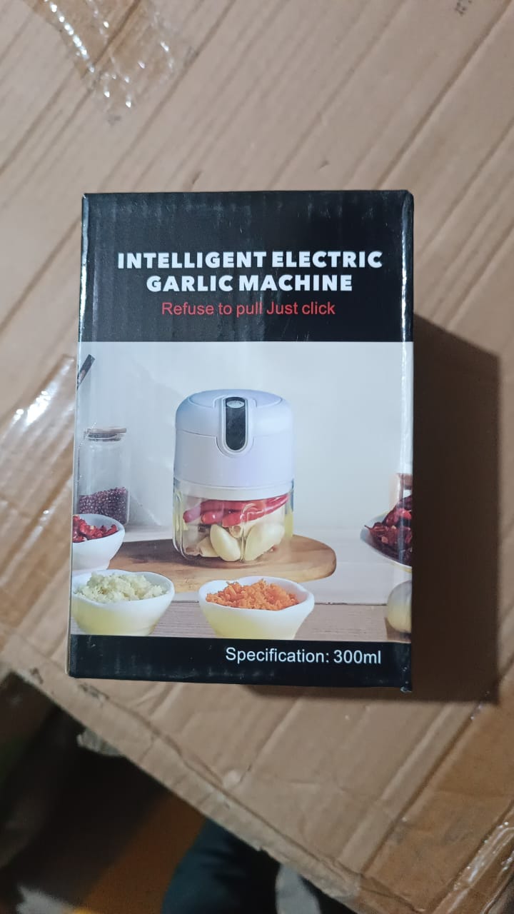 USB Rechargeable Mini Electric Garlic Machine / Chopper (300 Ml / 1 Pc) Your Brand