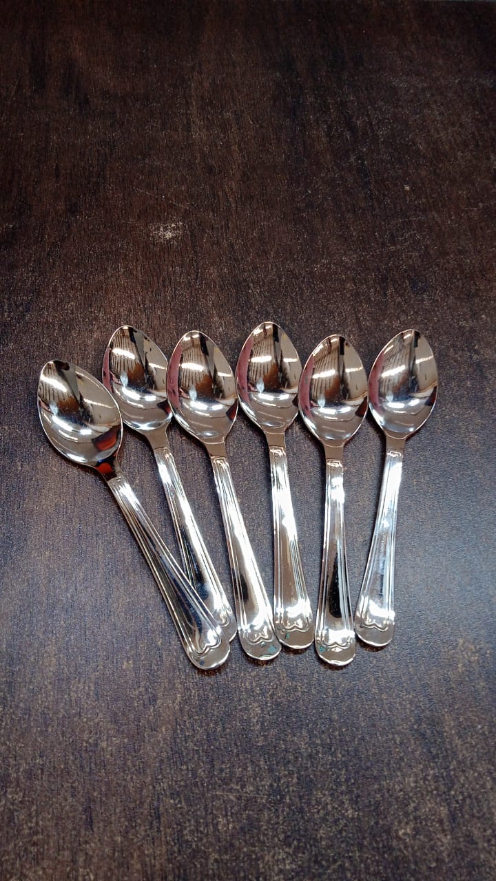 Small Stainless Steel Table Spoons (6 pcs) Your Brand