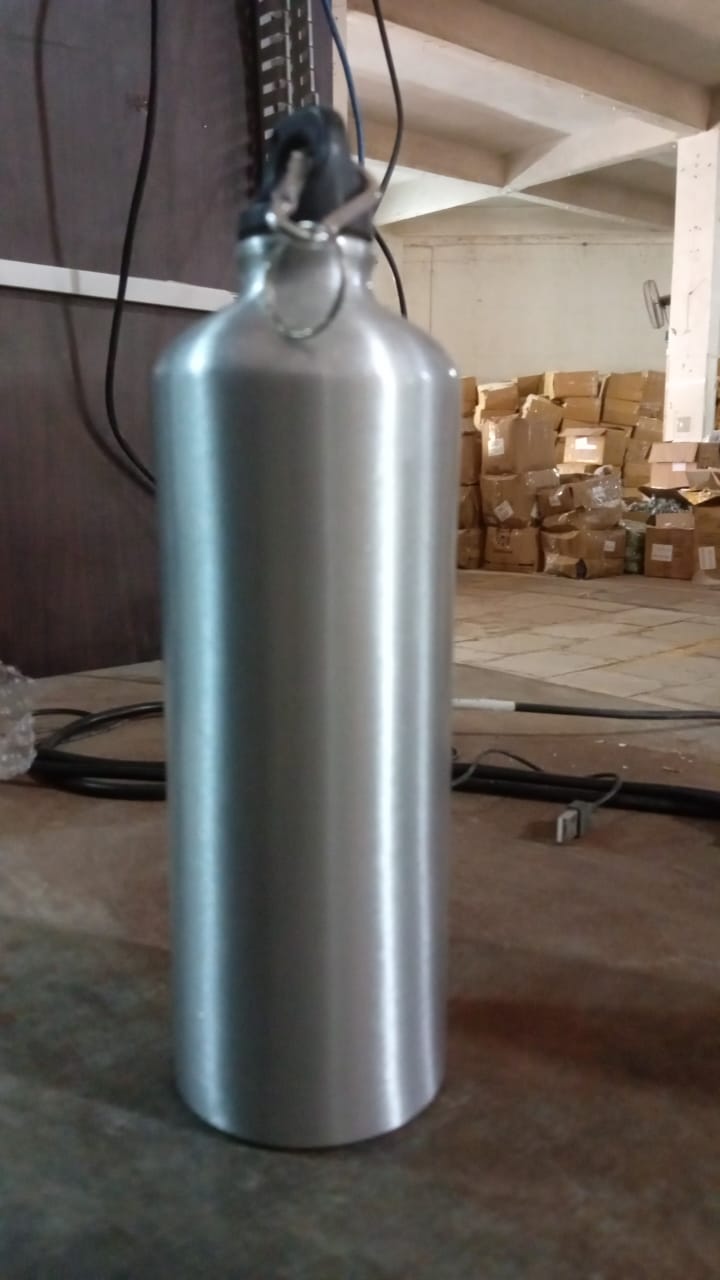 Aluminium Sports Water Bottle, 1 Pc (Capacity 750 ML Approx) Your Brand