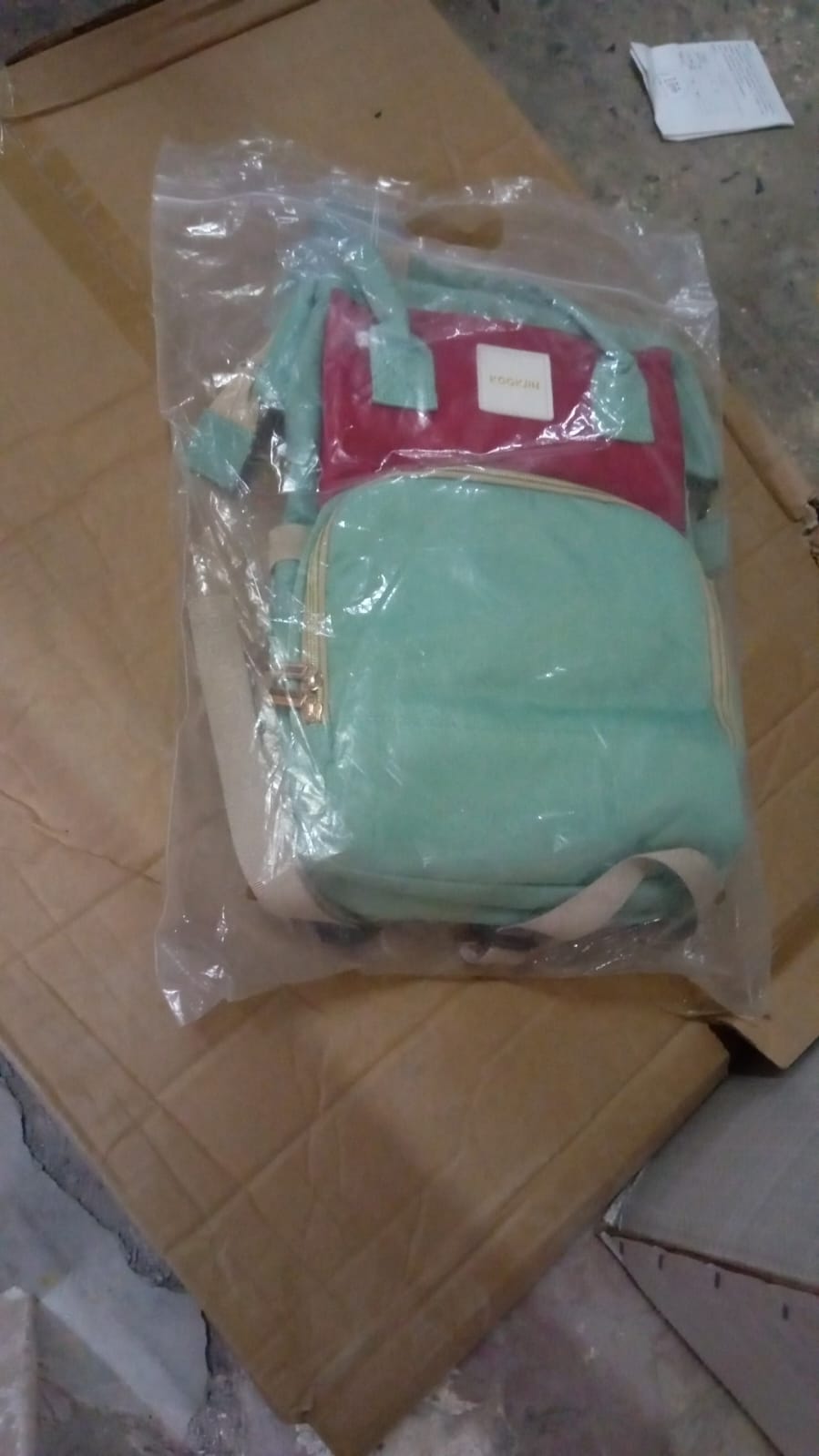 Multipurpose Mom's Backpack Diaper Bag (1 Pc / 14 Pocket / Small) Your Brand