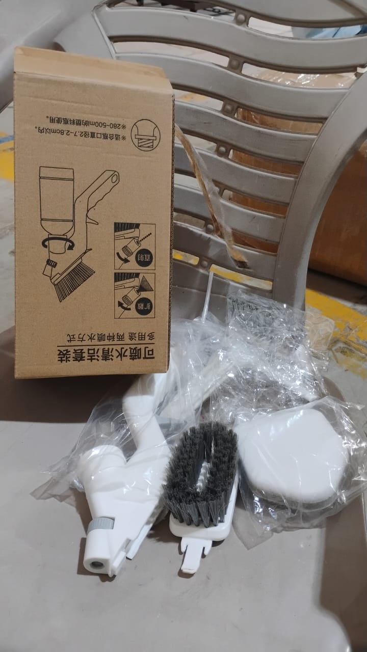 4 in 1 Scrub Brushes for Cleaning 4 Types of Brush Head Replacements (1 Set) Your Brand