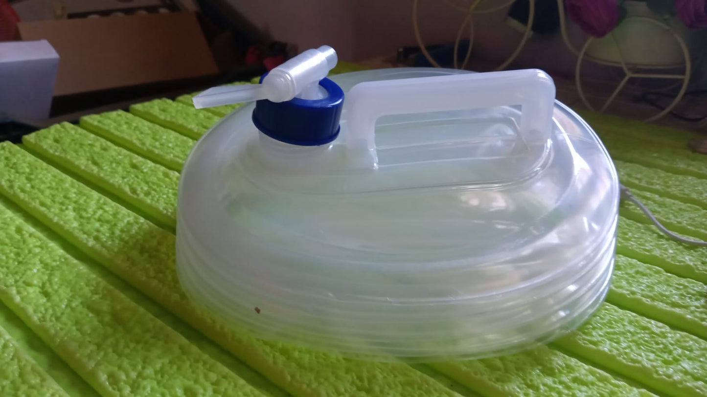 Outdoor Camping Collapsible Portable Water Container with Carry Handle Tap Valve Large Food Grade Your Brand