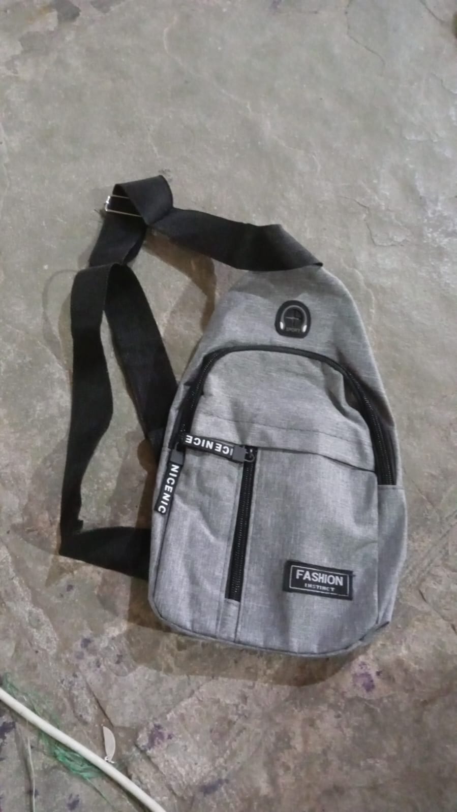 Waterproof Anti Theft Cross-body fanny pack waist bag, Shoulder Bags Chest Men Casual fashion USB Charging earphone hook Sling Travel Bag (1 Pc) Your Brand