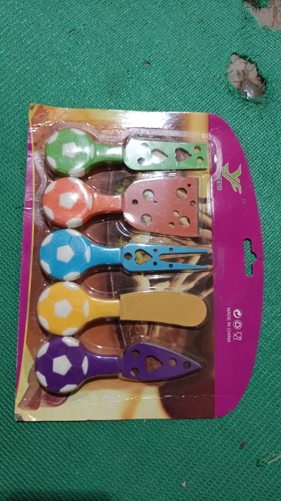 Football Soccer Cheese Knife Set (5 Pcs Set) Your Brand