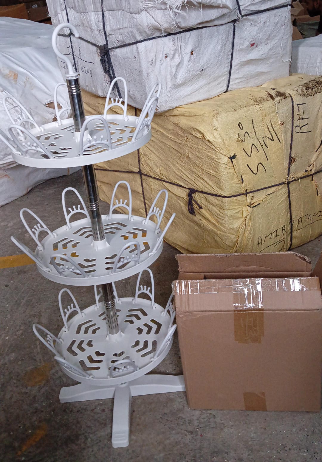 Rotating Shoe Rack, 3 Layer/ 3 Tier Rotating Shoe Rack (1 Pc) Your Brand