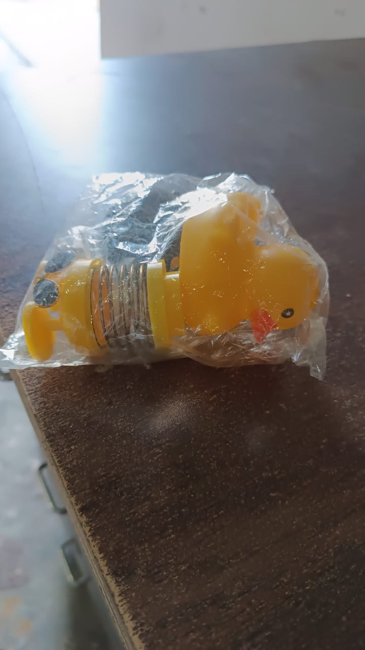 Spring Doll Dance Toy Duck Car Bicycle Bell with Propeller Helmet (1 Pc / Mix Design) Your Brand