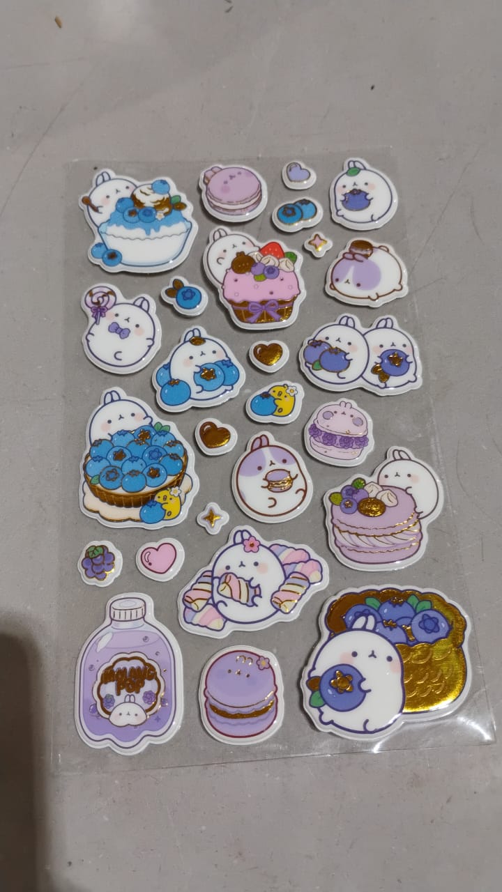 Multipurpose Adhesive 3D Stickers (1 Sheet / 17×10 Cm) Your Brand