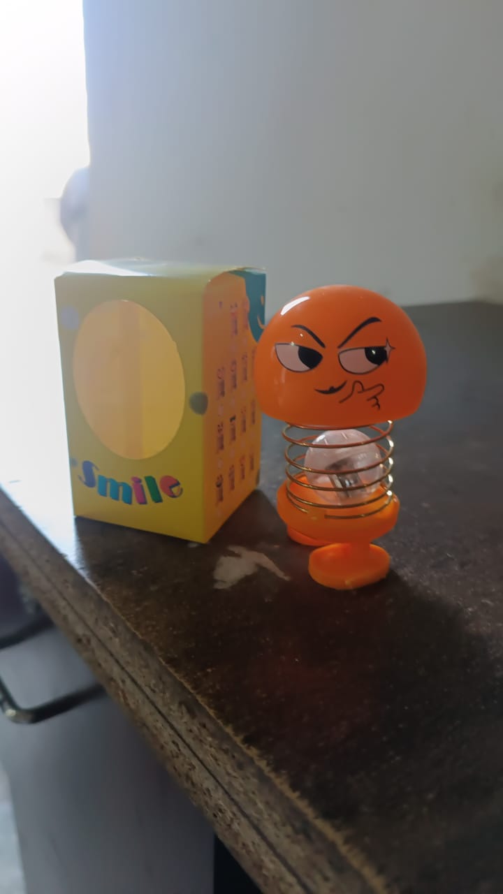 Cartoon Face, Spring Doll Dance Toy (1 Pc / With Color Box) Your Brand