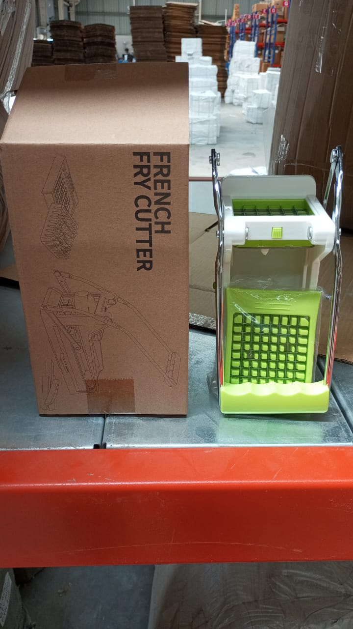 French Fry Cutter, Great with Vegetables, Potato Fries Cutter Professional Vegetable Cutter Stainless Steel Cutter Potato, Onions, Carrots, Cucumbers, Fruits Potato Cutter (1 pc) Your Brand