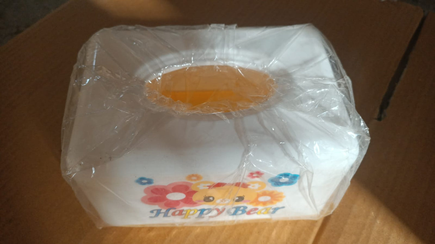 Modern Plastic Tissue Paper Holder & Napkin Dispenser For Office, Living Room, Bedroom, Night Stand & Desk Your Brand