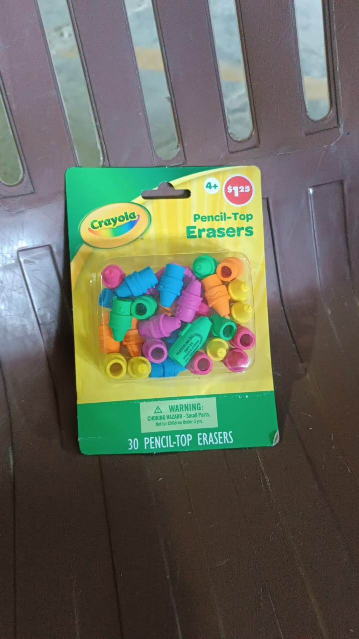 Pencil Top Eraser Rubber Erasers (1 Pc / Mix Color) Your Brand