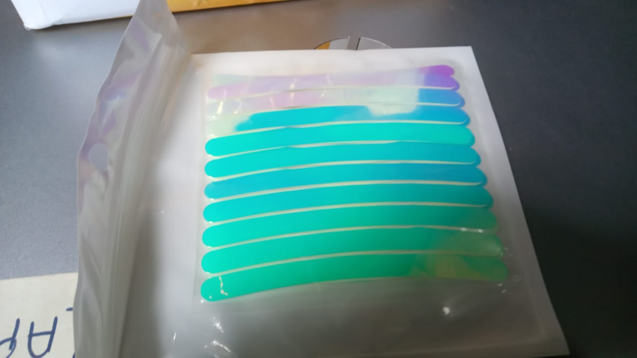 Car Wheel Hub Reflective Car Stickers, Night Warning Stickers (20 Pcs Set/ Multicolored) Your Brand