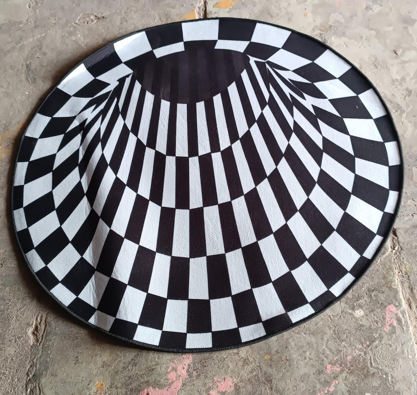 3D Space Round Carpet, Floor Mat Non-Woven Doormat (1 Pc / 78 Cm) Your Brand