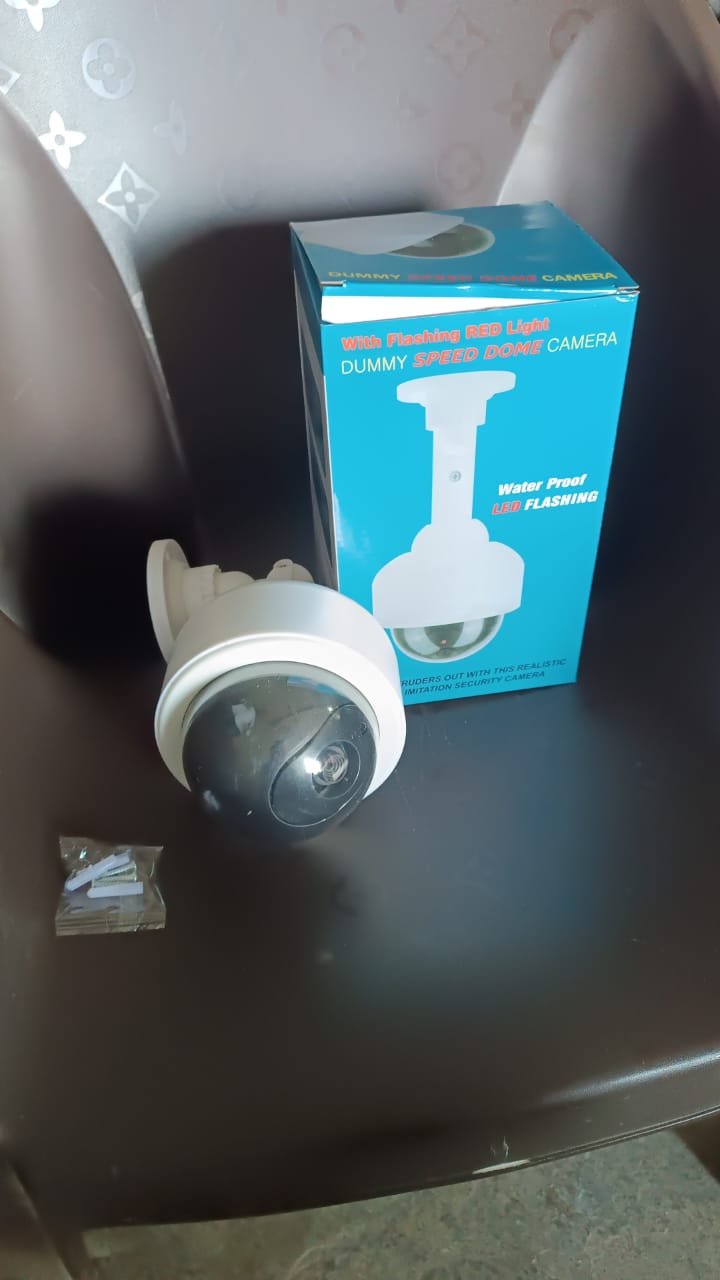 Fake / Dummy Camera CCTV, with Flashing Red LED Light (1 Pc / Battery Not Included) Your Brand