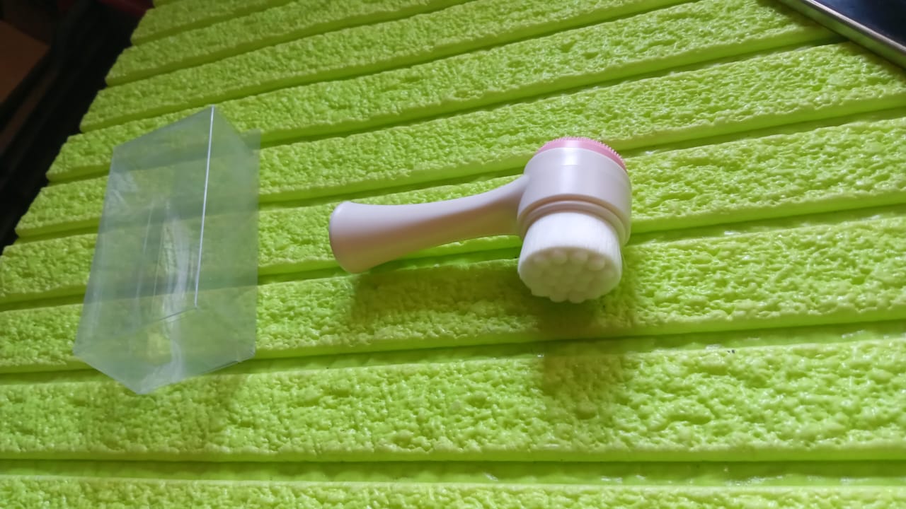 2 in 1 Facial Brush Cleansing | Manual Face Scrubber | Silicone Double-Sided Face Wash Brush for Sensitive, Delicate, Dry Skin (1 Pc) Your Brand