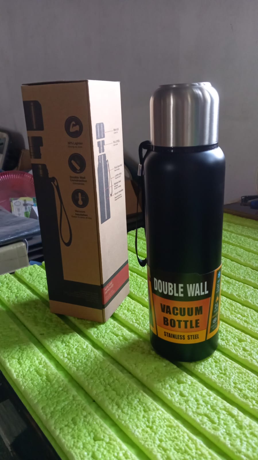 Stainless Steel Water Bottle, Fridge Water Bottle, Stainless Steel Water Bottle Leak Proof, Rust Proof, Cold & Hot Thermos steel Bottle| Leak Proof | Office Bottle | Gym | Home | Kitchen | Hiking | Trekking | Travel Bottle (800ML) Your Brand