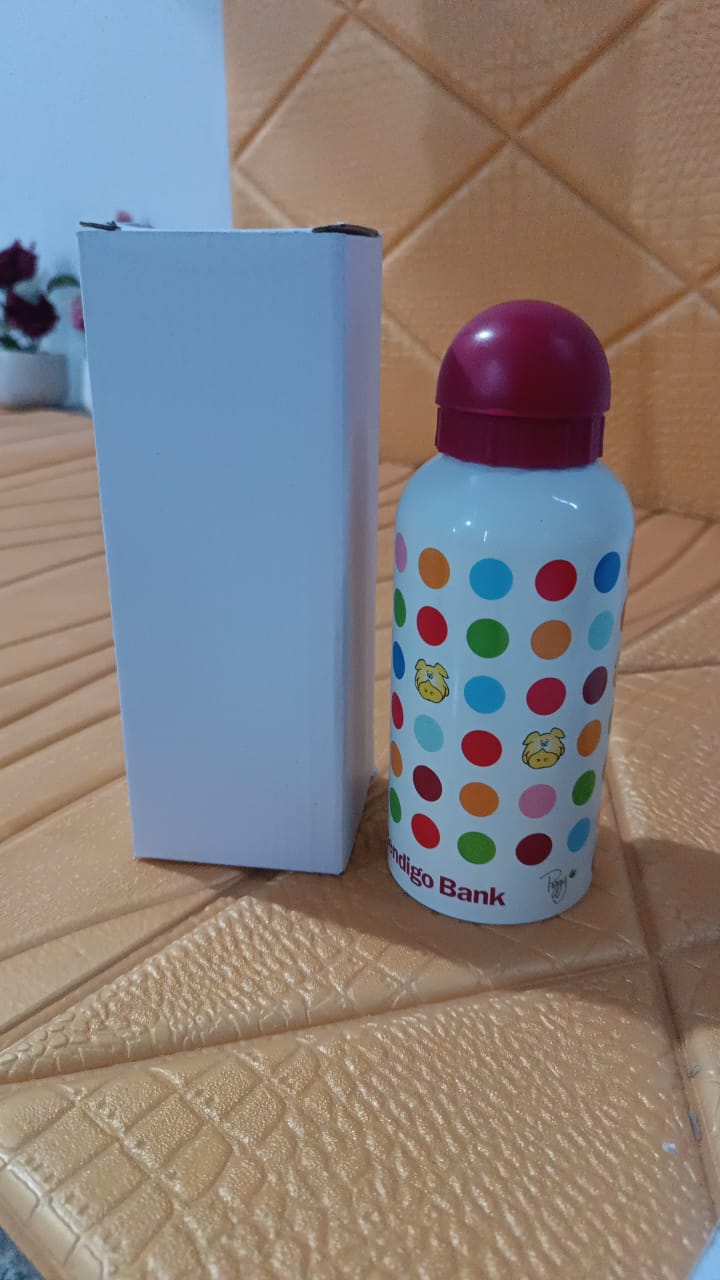 Aluminium, Metal Sports Water Bottle, 1 Pc (Capacity 350 ML Approx) Your Brand